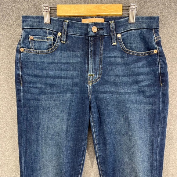 7 For All Mankind Kimmie Straight Leg Jeans Dark Wash Womens Size 28 - Picture 3 of 15